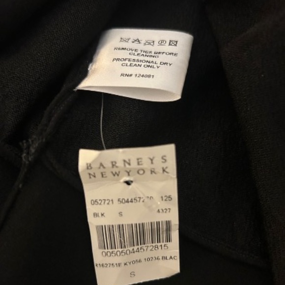 Proenza Schouler Long Navy Dress with Mock Neck and Tiered Skirt - Picture 7 of 7